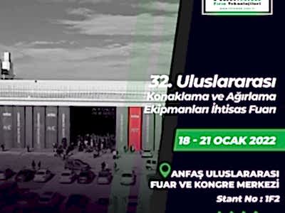 32. Uluslararası Konaklama ve Ağırlama Ekipmanları İhtisas Fuarı 18 - 21 Ocak 2022