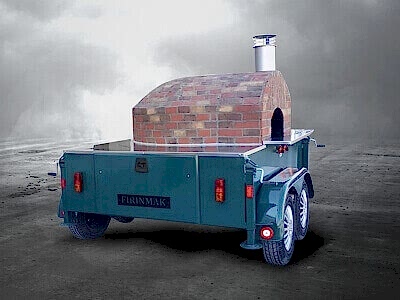 Mobil Odunlu Taş Pizza Fırını, Taşınabilir Taş Pide Fırını, Odunlu Seyyar Taş Lahmacun Simit Fırını